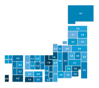 都道府県、男女別人口及び人口性比－総人口、日本人人口（2024年10月1日現在）